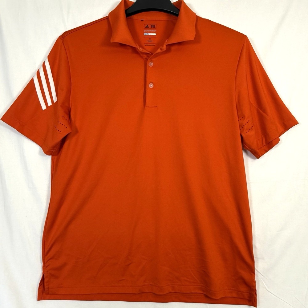 ADIDAS puremotion Golf Polo Men's Medium (44 x 27‎ in) Bright Orange Athletic